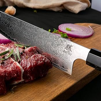 小物 katsu Amazon | KATSU キリツケシェフナイフ ダマスカス 和包丁 8